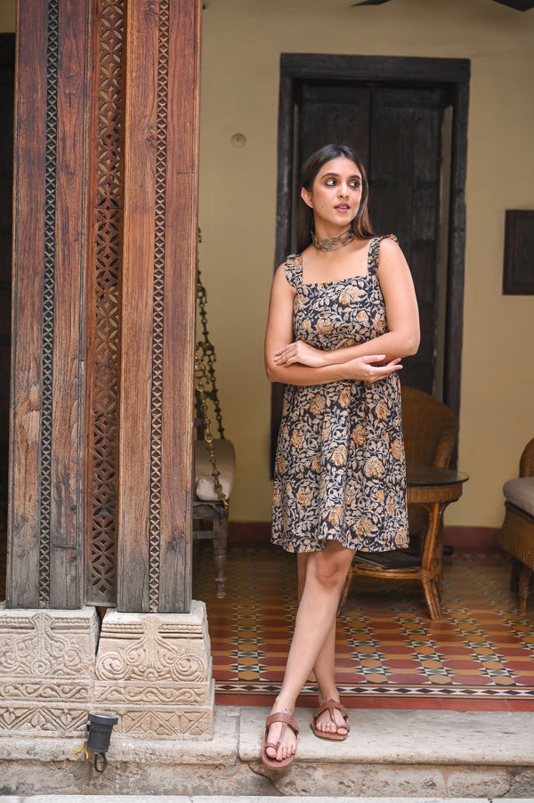 Kalamkari Dress- Black